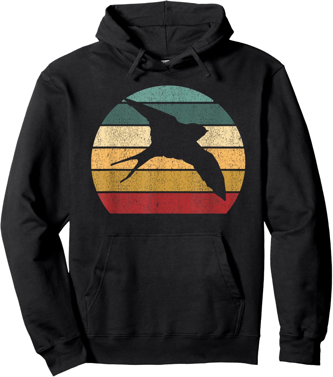 Retro Barn Swallow Bird Hoodie - Hoodie | Black