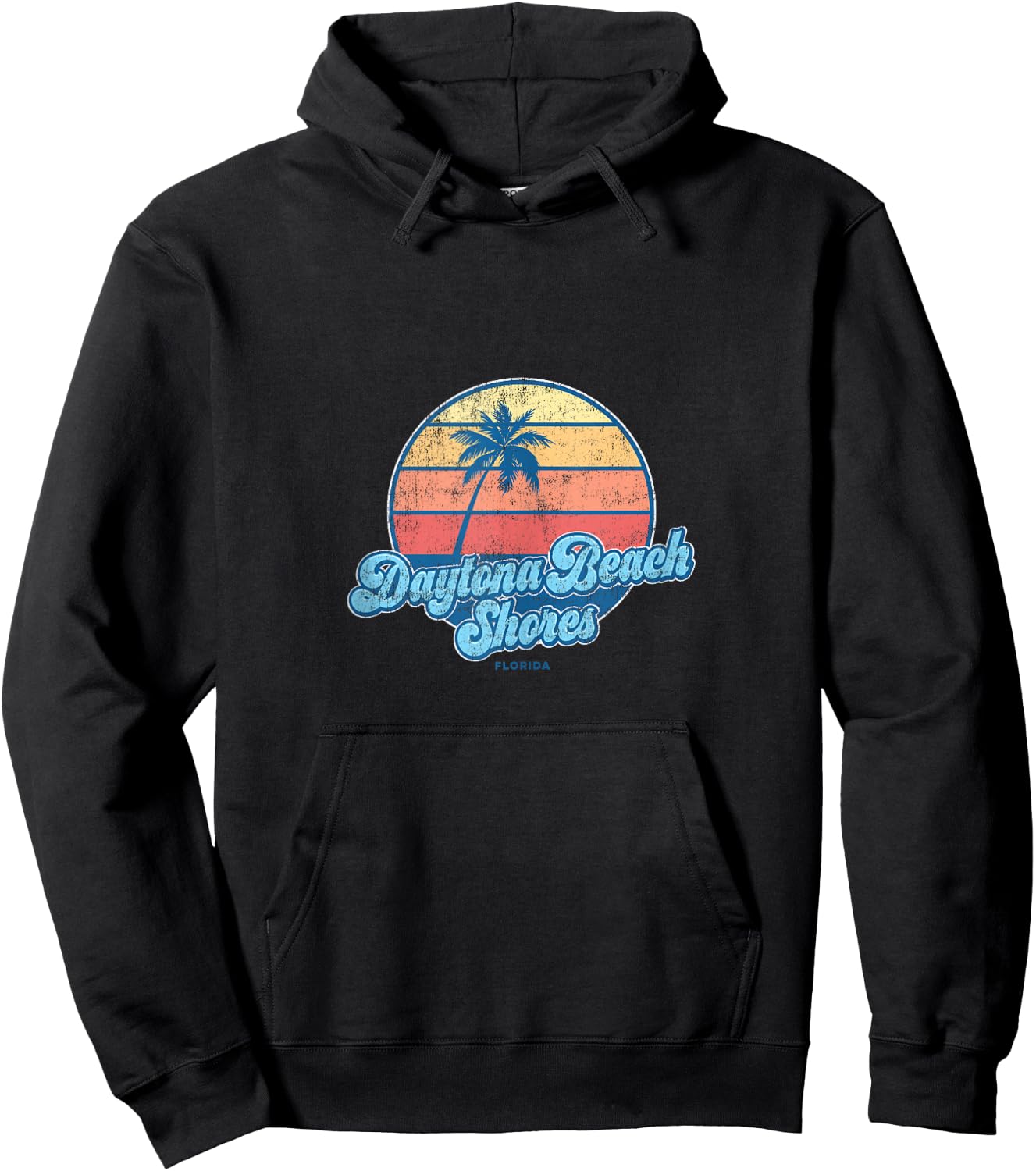 Vintage Daytona Beach Shores Florida FL Classic 70s Retro Su Hoodie - Hoodie | Black