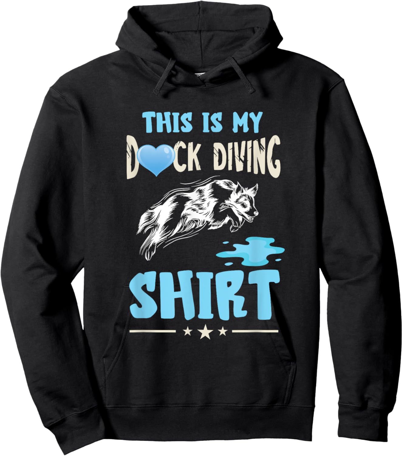 Dog Dock Jumping Dock Diving Dog Dock Diving Dock Dog Hoodie - Hoodie | Black