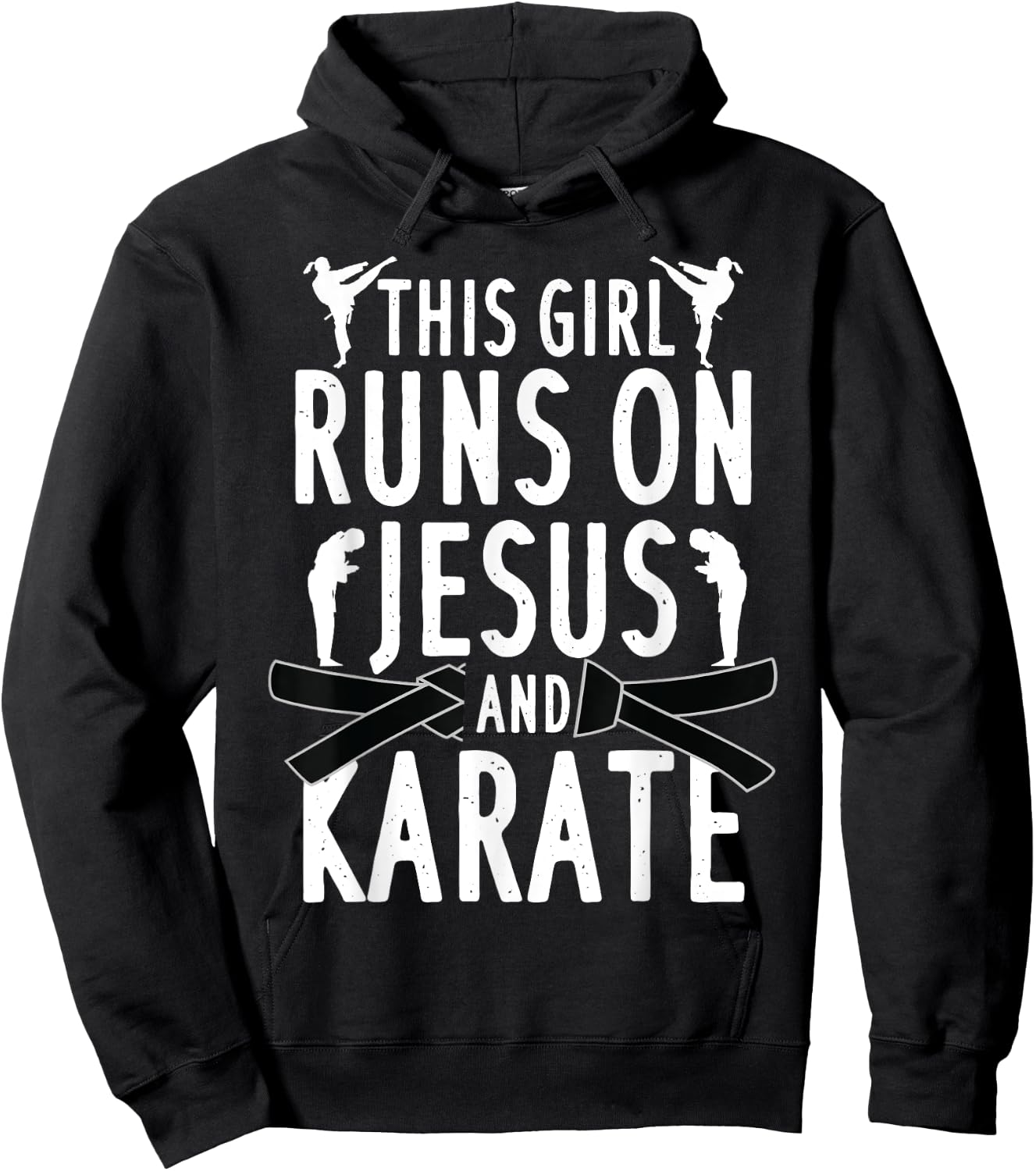 Funny Karate Design Girls Karate Martial Art Lover Hoodie - Hoodie | Black