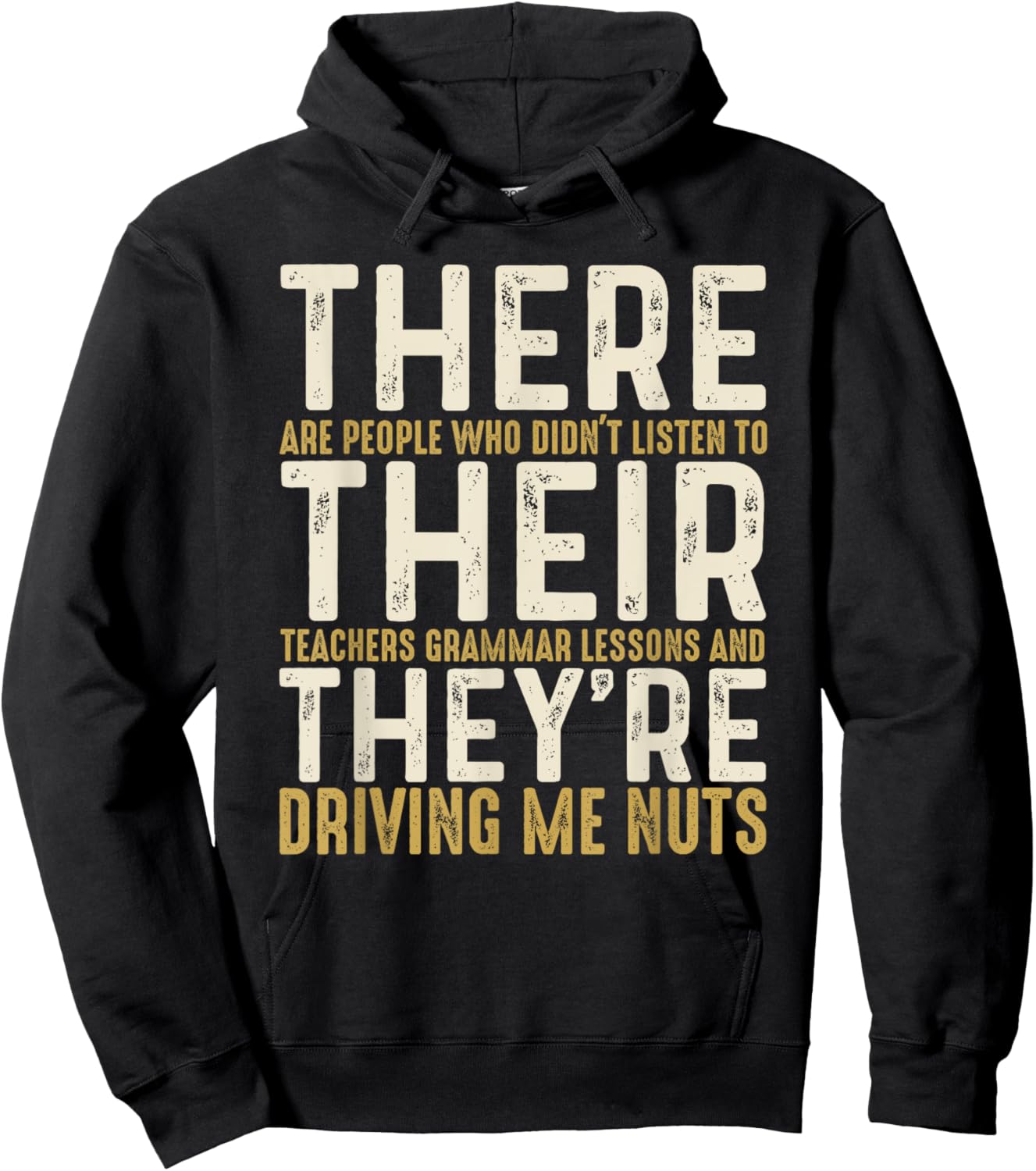 There Their They're English Grammar Funny English Teacher Hoodie - Hoodie | Black