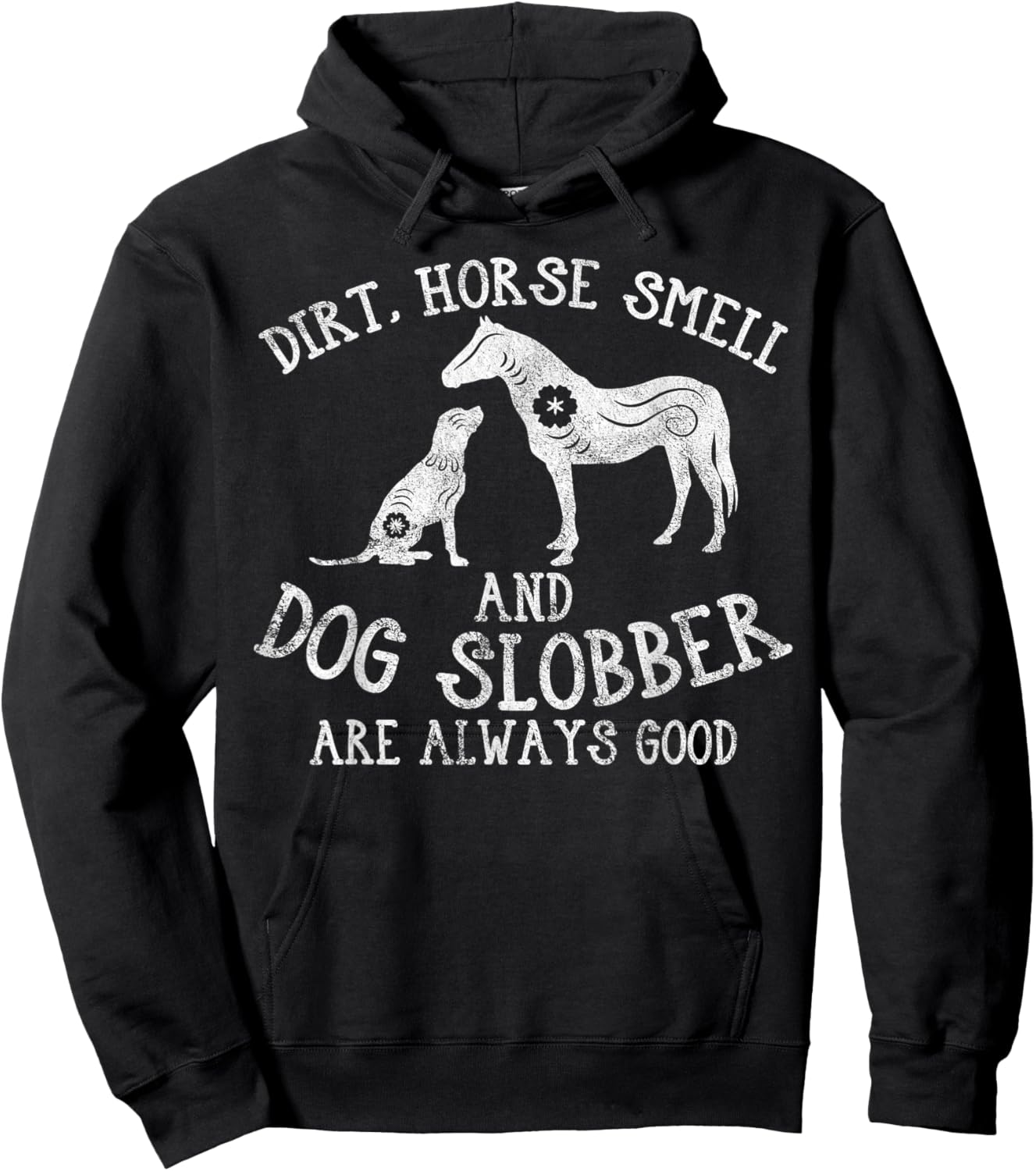 Horse Smell, And Dog Barn Farmer Owner Animal Lover Men Women Hoodie - Hoodie | Black
