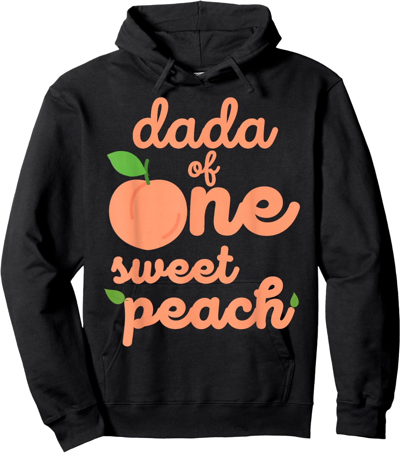 Dada Dad First Birthday One Sweet Peach Bday Family Matching Hoodie - Hoodie | Black