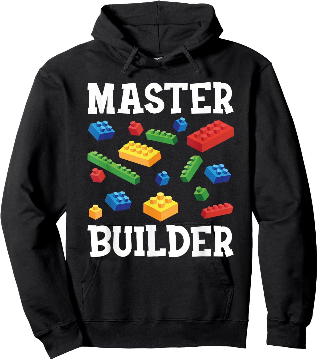 Master Builder Kids Block Building Brick Builder Hoodie - Hoodie | Black