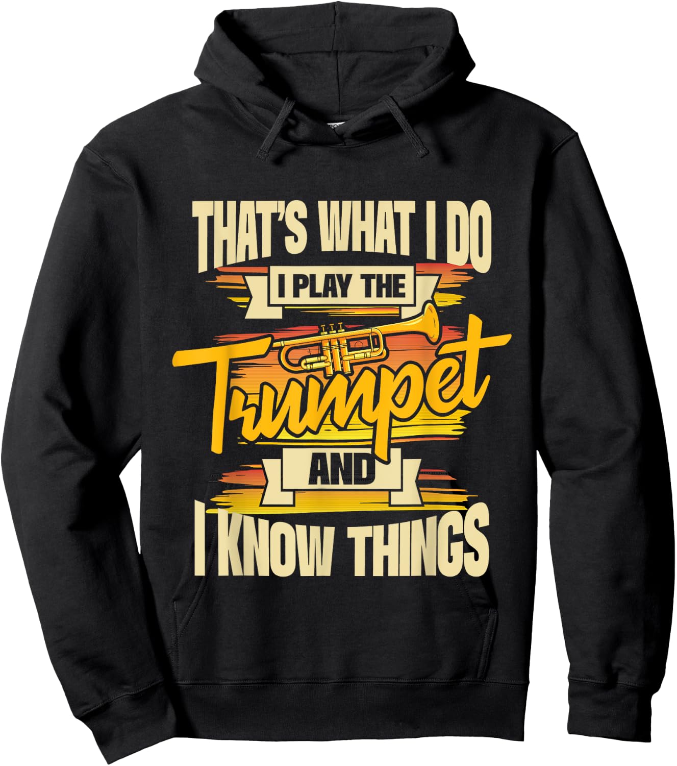 I Play The Trumpet And I Know Things - Trumpeter Music Lover Hoodie - Hoodie | Black