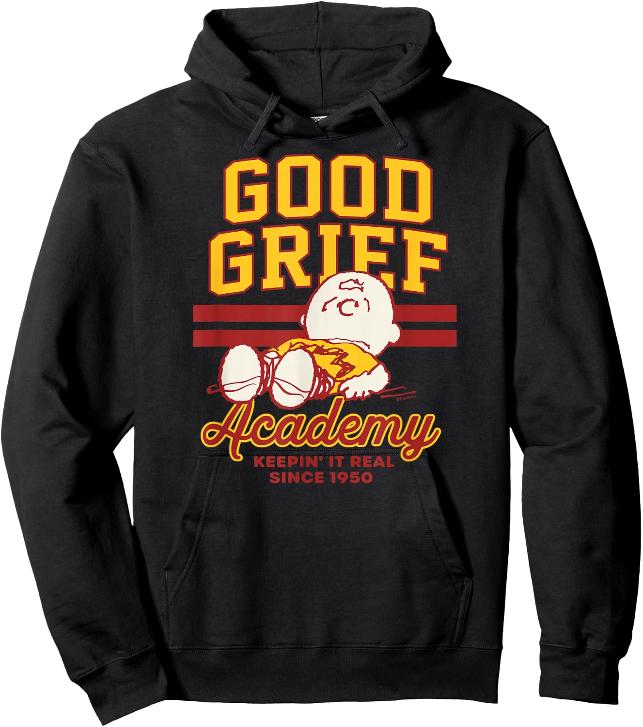 Peanuts - Good Grief Academy Hoodie - Hoodie | Black