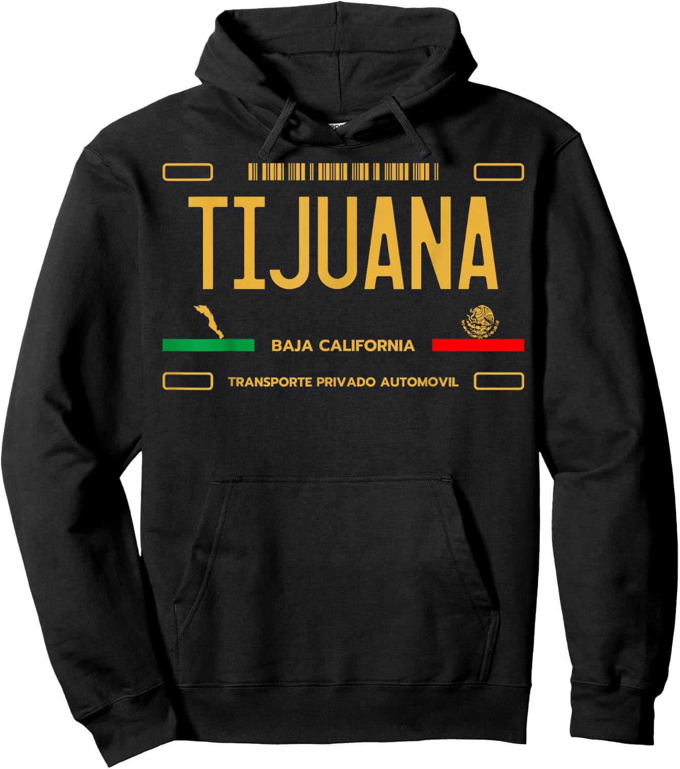 Tijuana License Plate, Tijuana Hoodie - Hoodie | Black