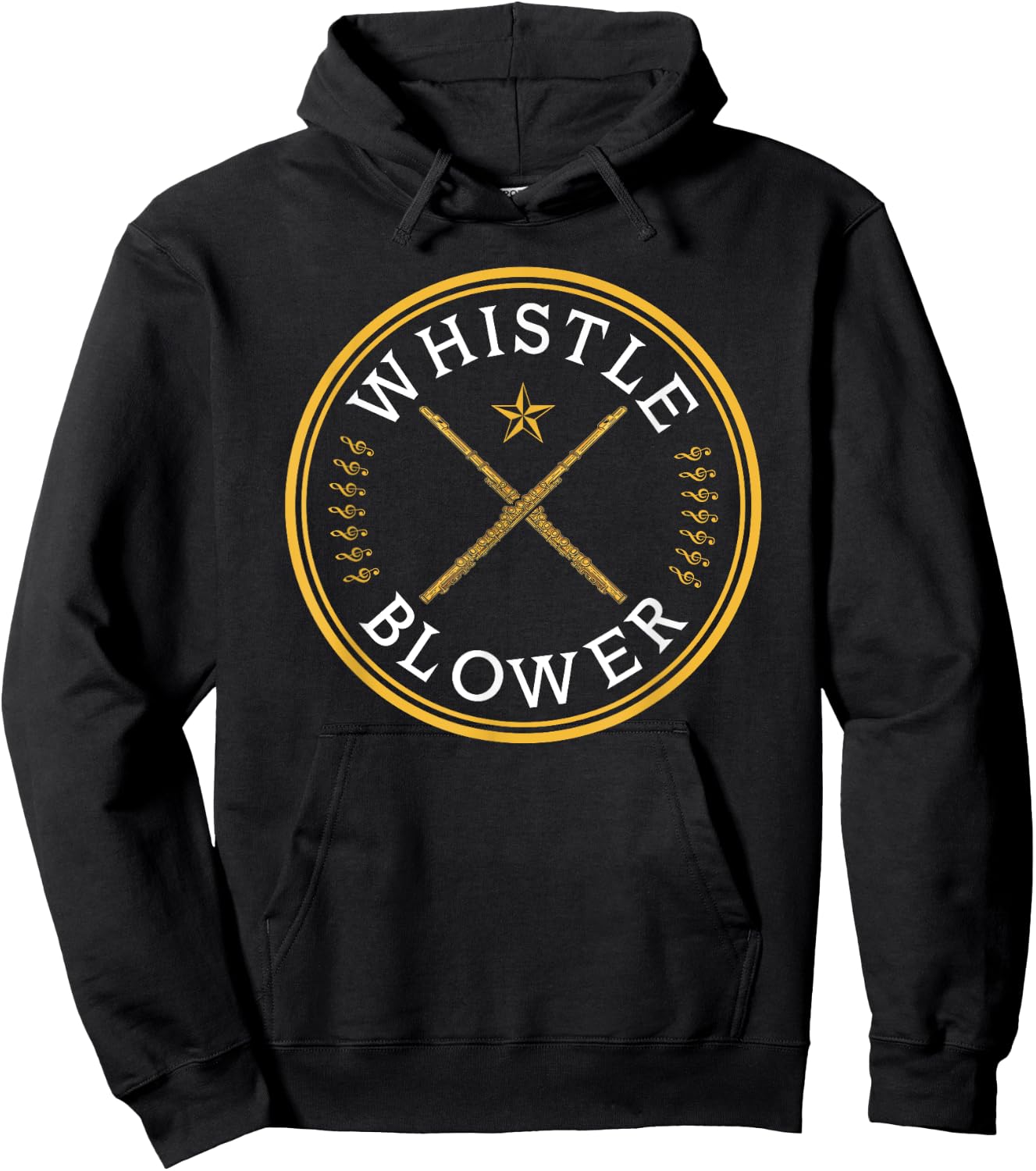 Transverse Flute, Whistle Blower, Funny Flutist Hoodie - Hoodie | Black