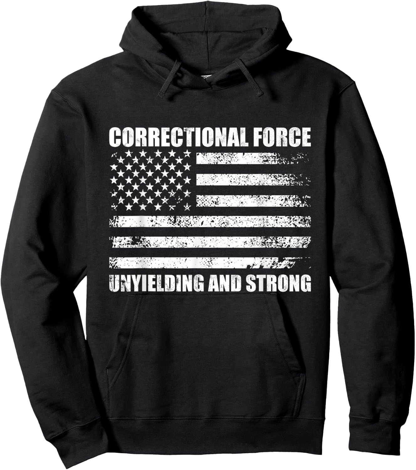 Correctional officer quote corrections patriotic design Hoodie - Hoodie | Black