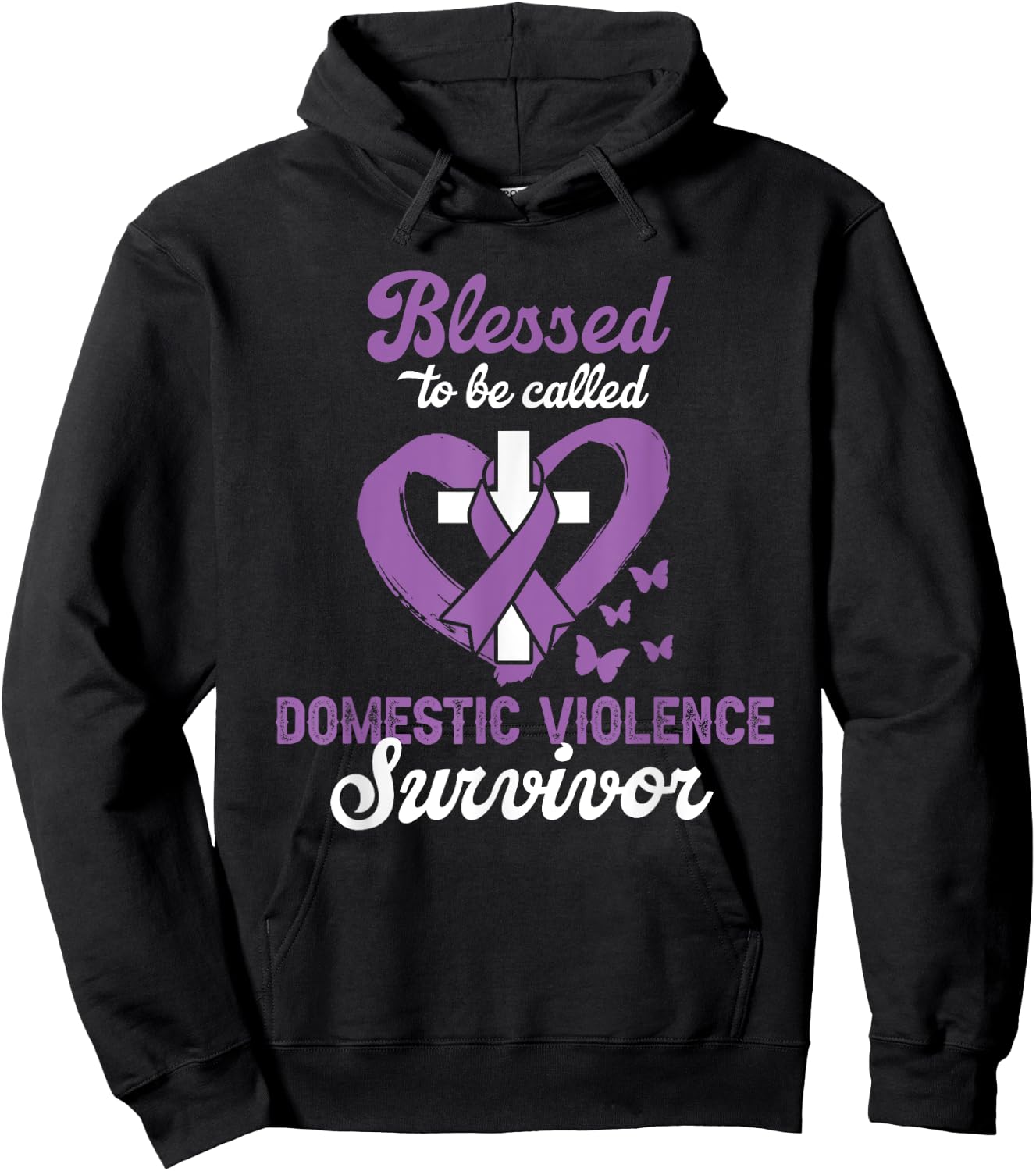 Blessed To Be Called Domestic Violence Survivor Christian Hoodie - Hoodie | Black