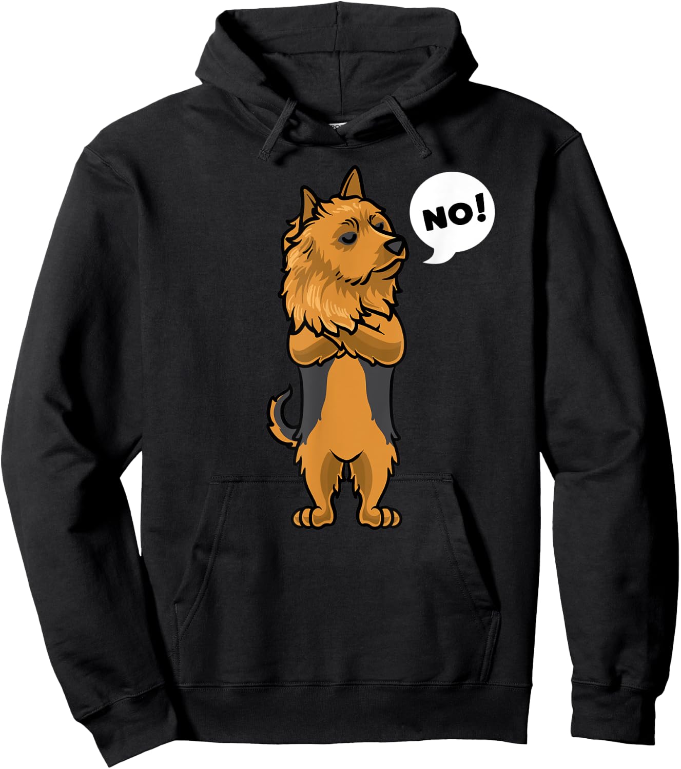 Stubborn Australian Terrier Dog Hoodie - Hoodie | Black