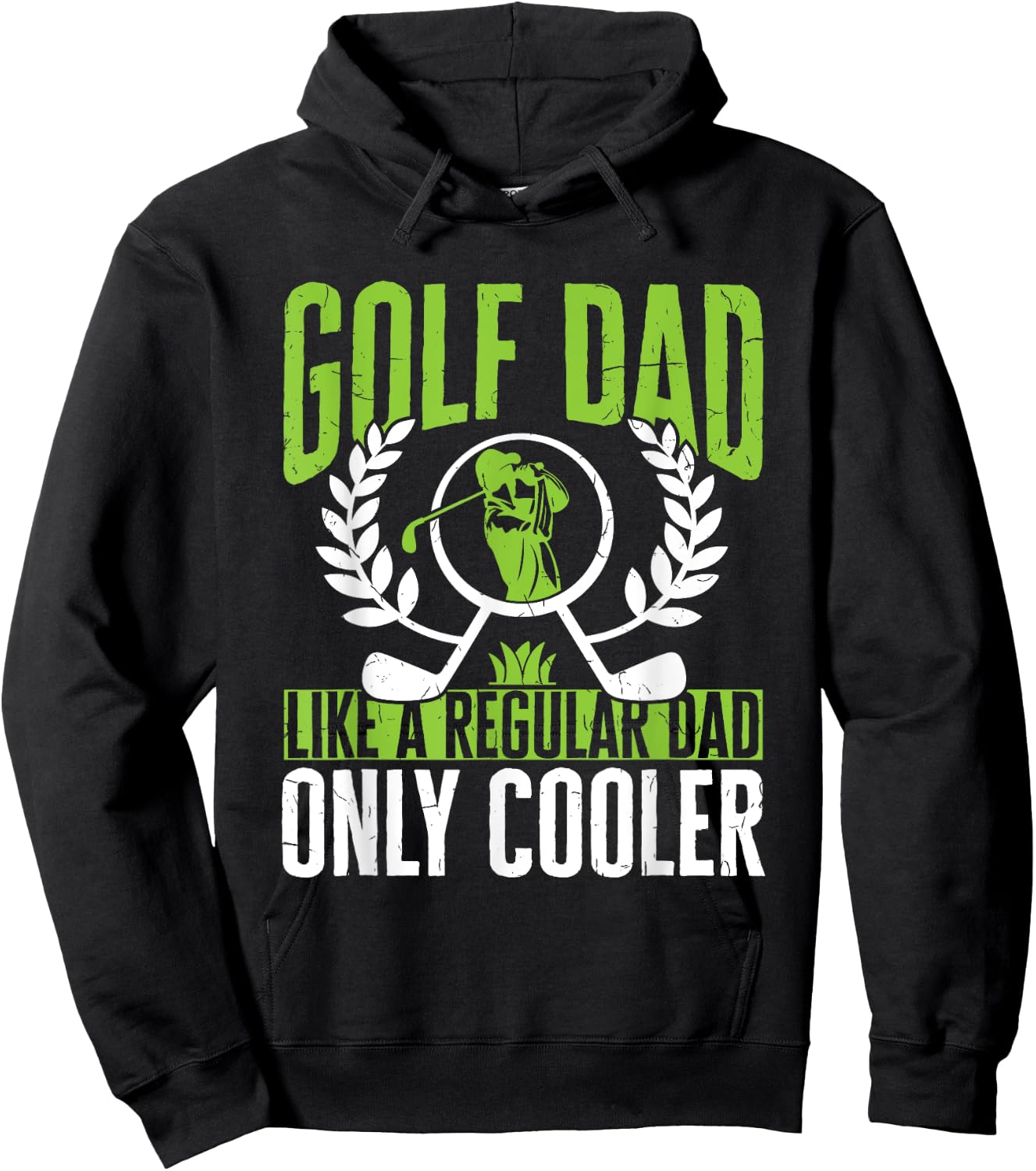 Golf Golfer Golf Dad like a regular Dad only cooler Hoodie - Hoodie | Black