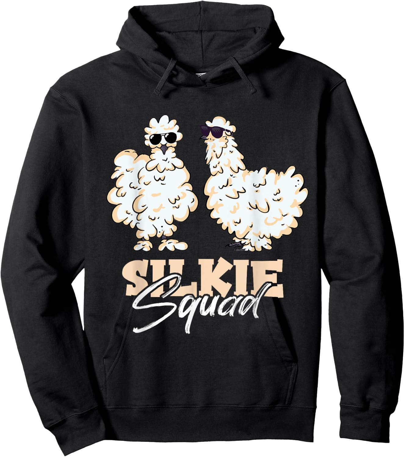 Silkie Squad Silk Chicken Silky Chicken Silkie Chicken Lover Hoodie - Hoodie | Black