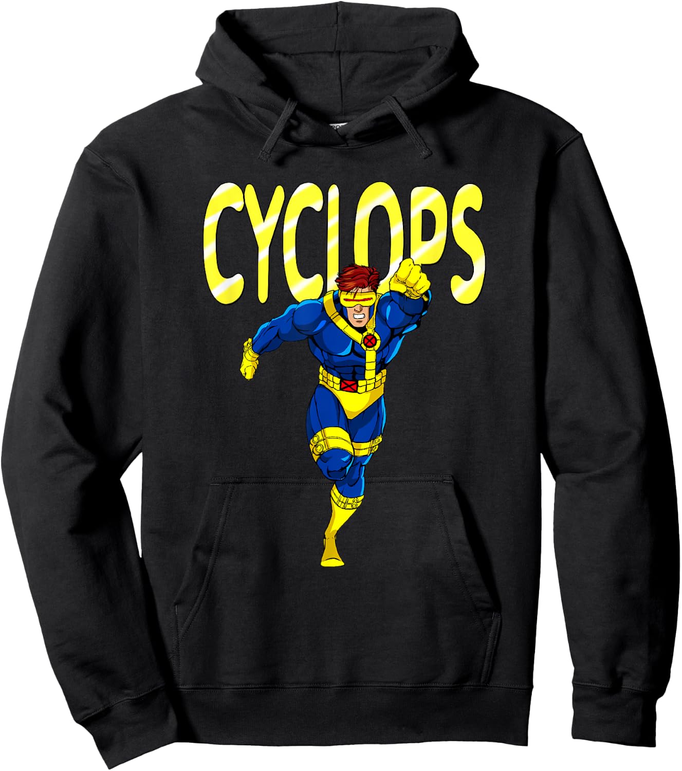 Marvel X-Men Cyclops 90's TV Show Portrait Hoodie - Hoodie | Black