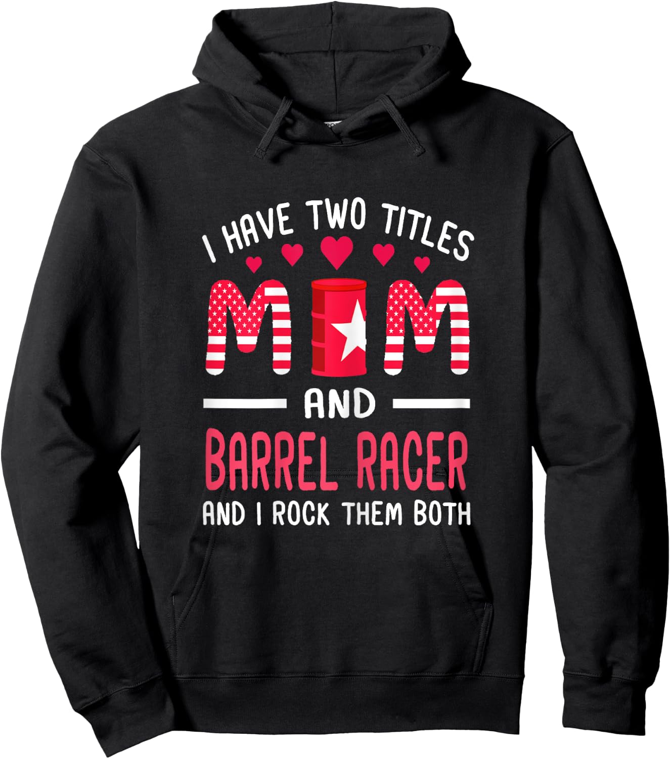 Funny Barrel Racing Mom Hoodie - Hoodie | Black