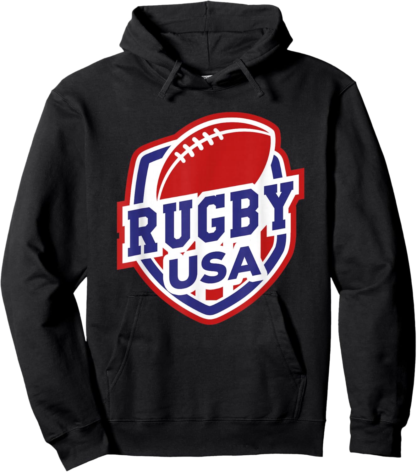 Rugby USA Support The Team Shirt Football USA Flag Hoodie - Hoodie | Black
