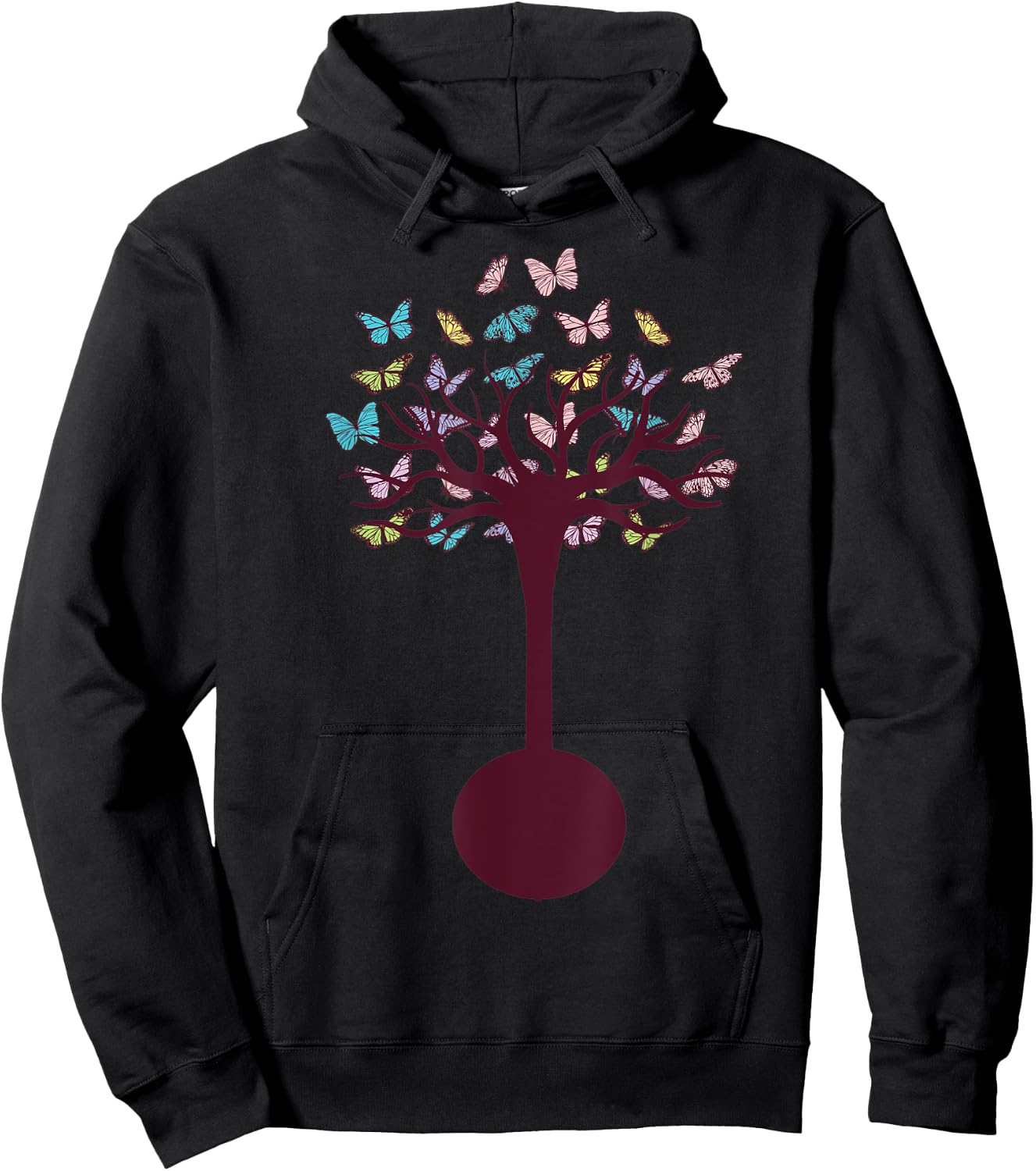 Banjo Tree Folk Music Band Bluegrass Musician Lover Hoodie - Hoodie | Black