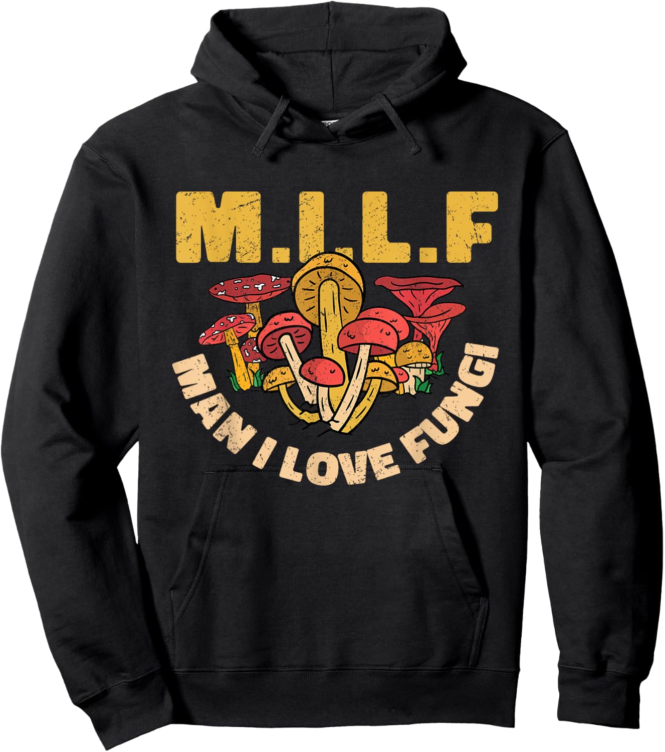Mushroom Man I Love Fungi Toadstool Hoodie - Hoodie | Black