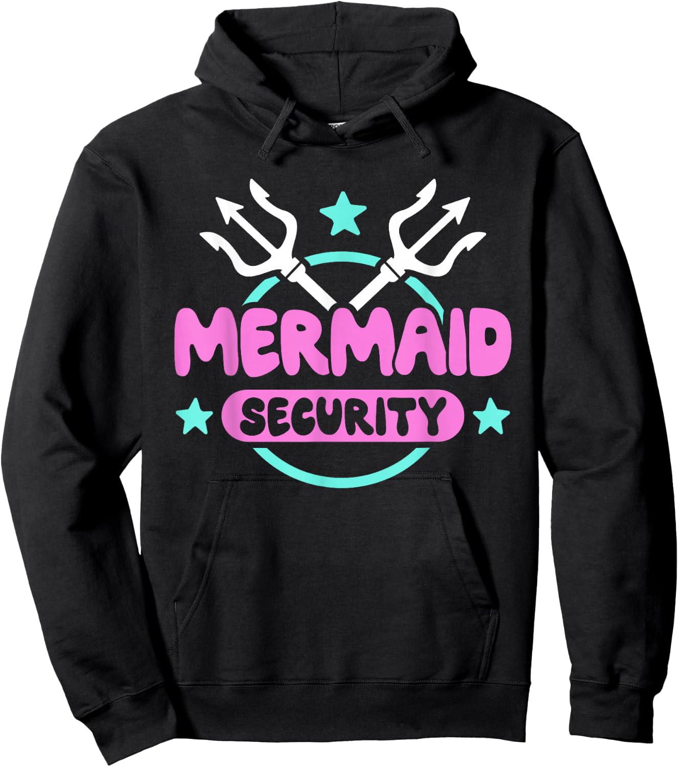 Mermaid Security Celebration Birthday Party Mermaid Hoodie - Hoodie | Black