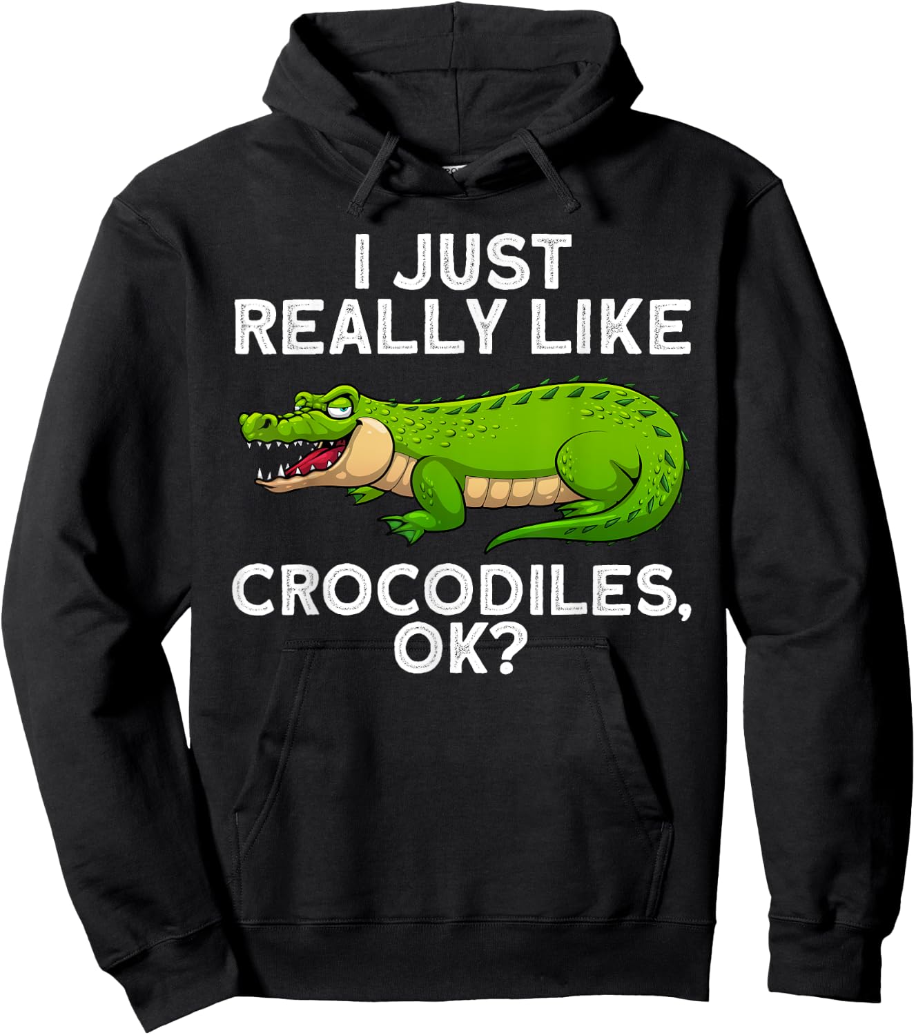 Funny Crocodile Women Kids Alligator Crocodile Lover Hoodie - Hoodie | Black