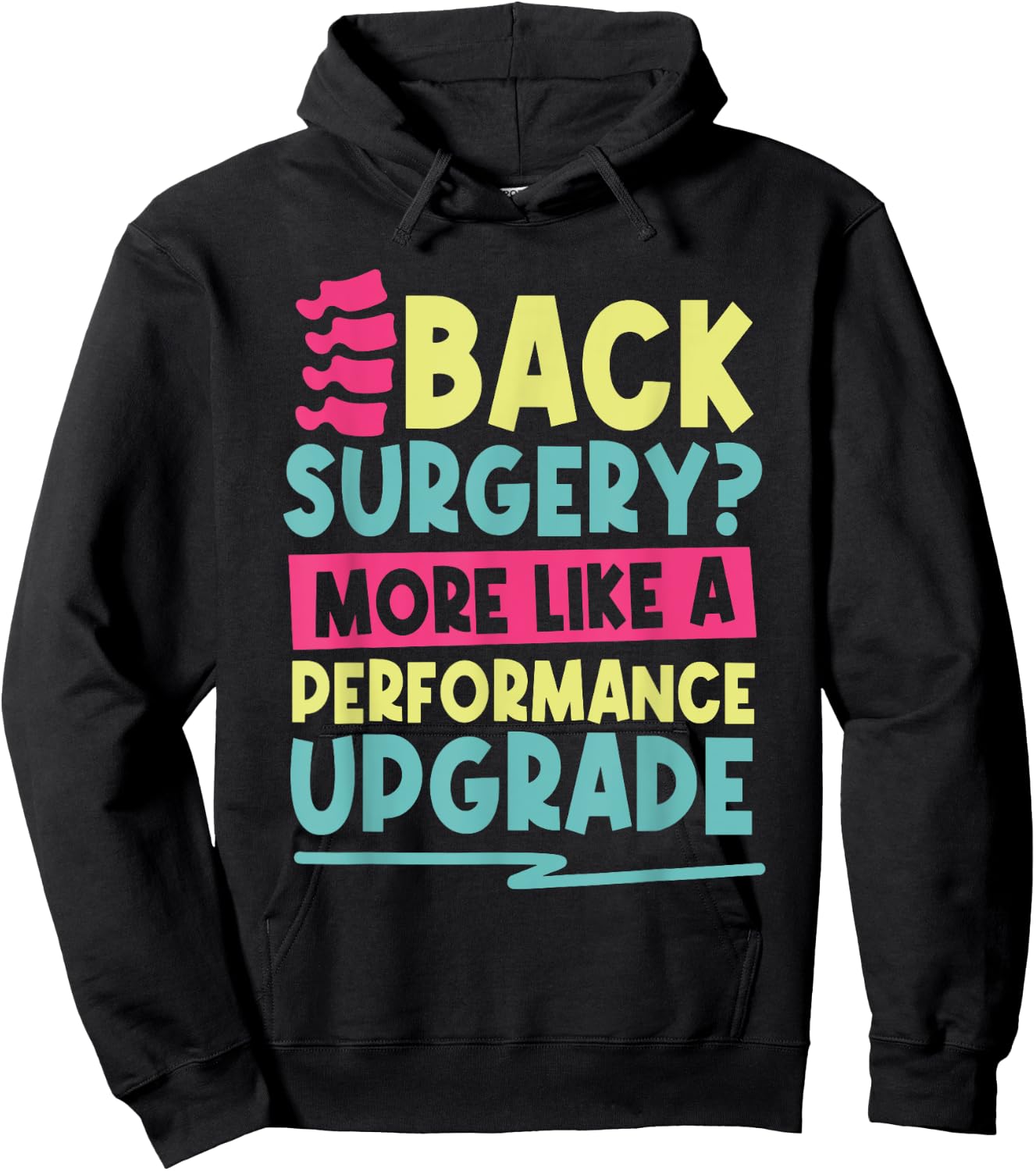 Funny Back Surgery Recovery Hoodie - Hoodie | Black
