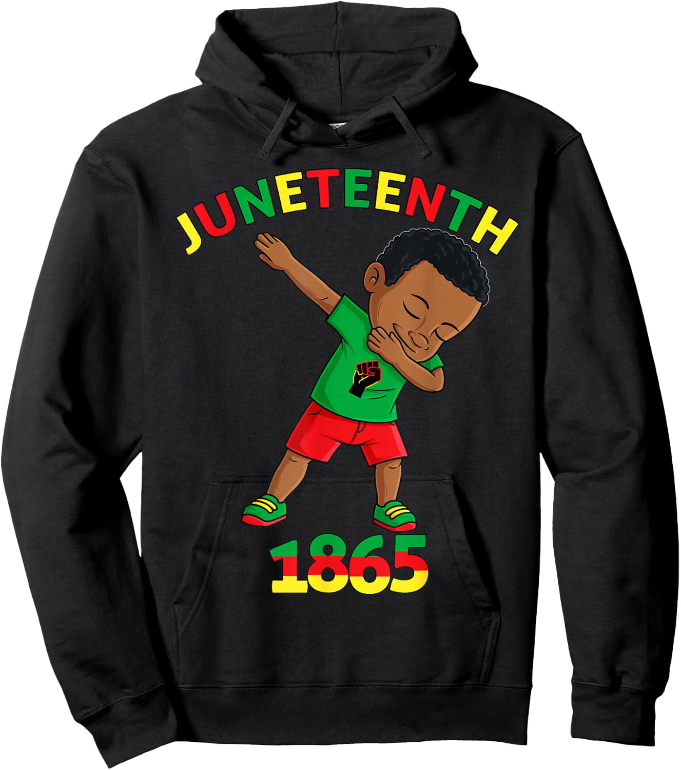 Dabbing Black King Juneteenth Melanin Brown Skin Boys Dab Hoodie - Hoodie | Black