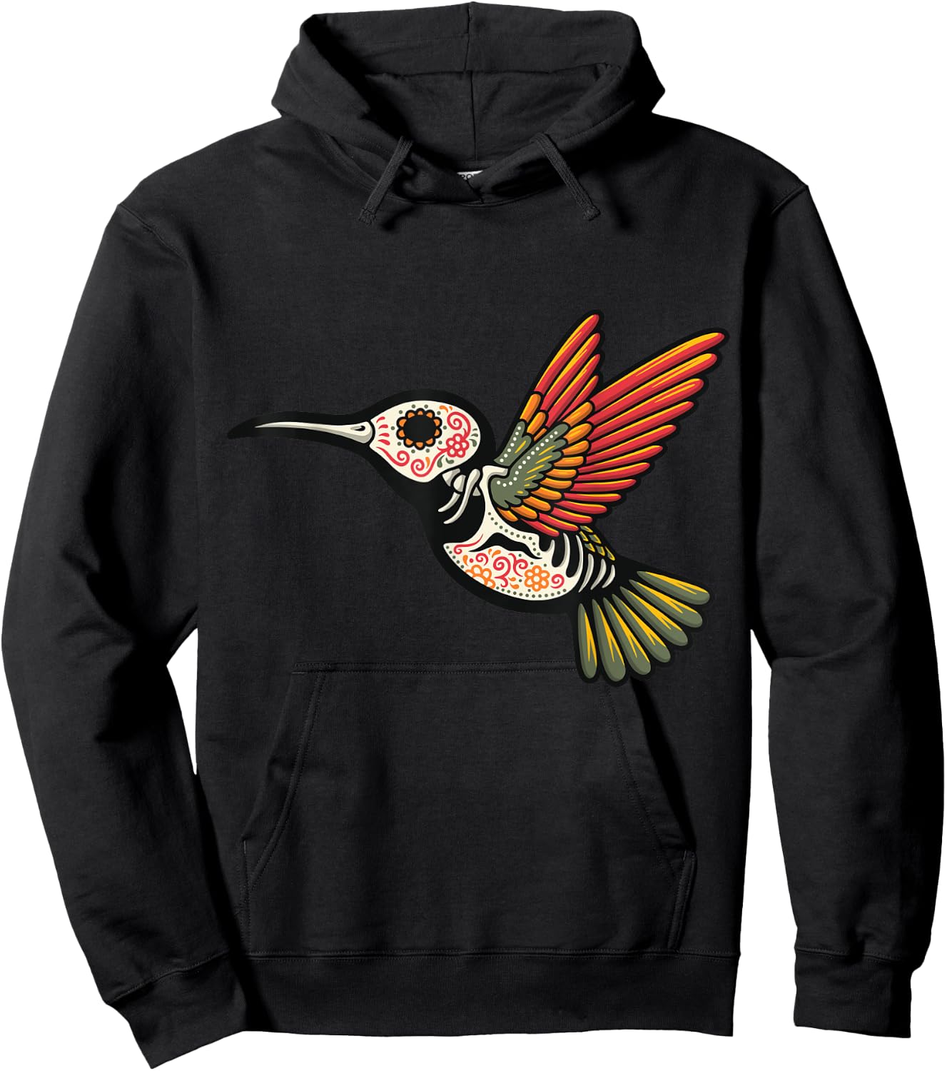 Dia de Muertos / Day of the Dead Hummingbird Hoodie - Hoodie | Black