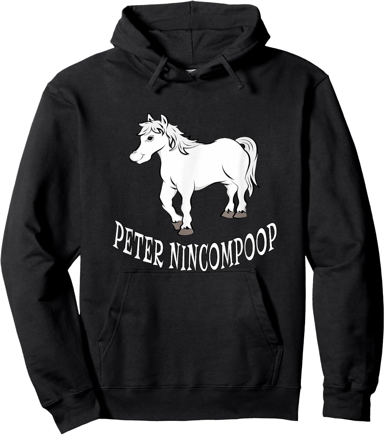 Peter Nincompoop - Horse Hoodie - Hoodie | Black
