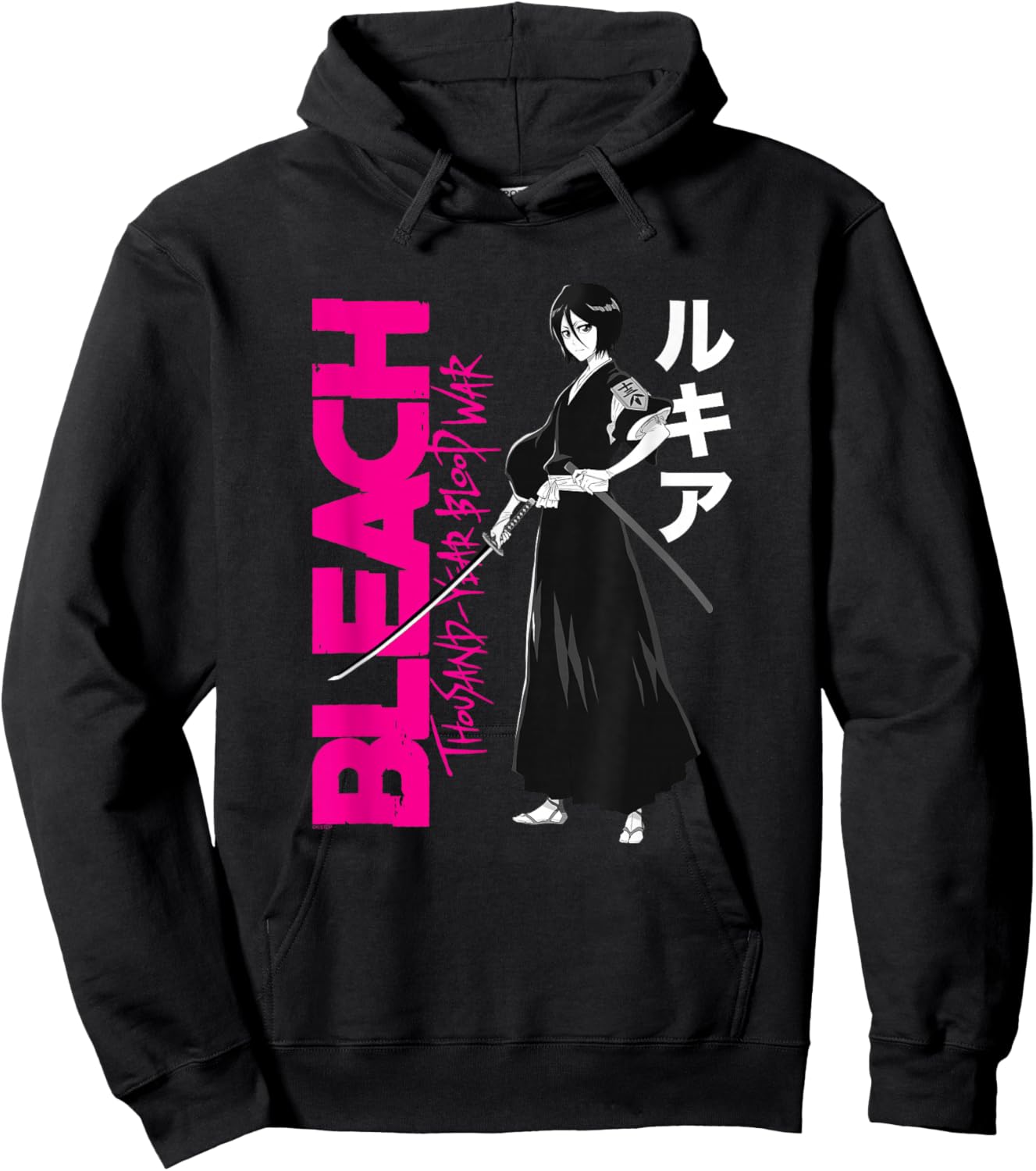 Bleach: Thousand Year Blood War Rukia with Large Logo Anime Hoodie - Hoodie | Black