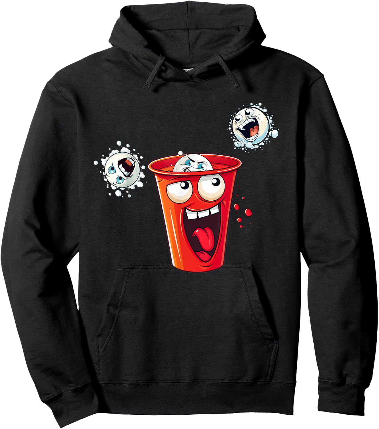 Funny Solo Red Beer Cup Pong for Fraternity and Sorority Hoodie - Hoodie | Black