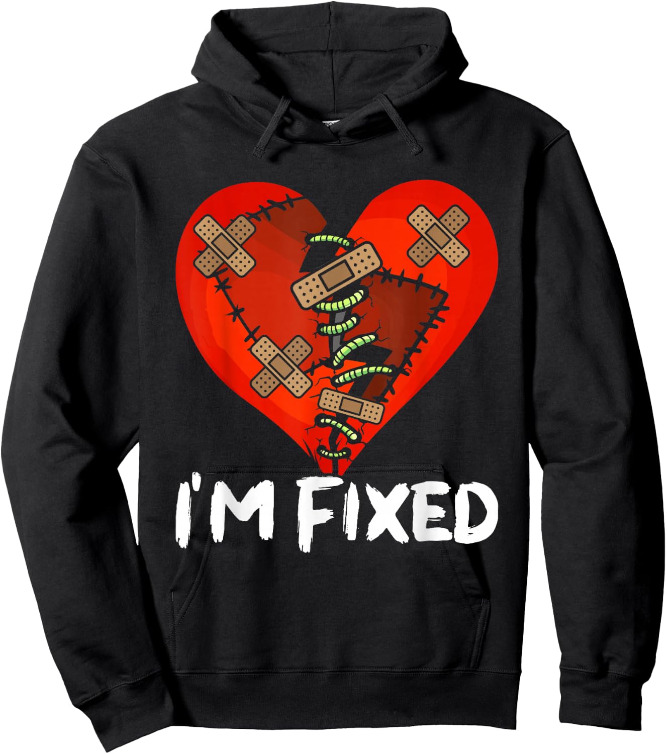 Open Heart Surgery Recovery Survivor I'm Fixed Hoodie - Hoodie | Black