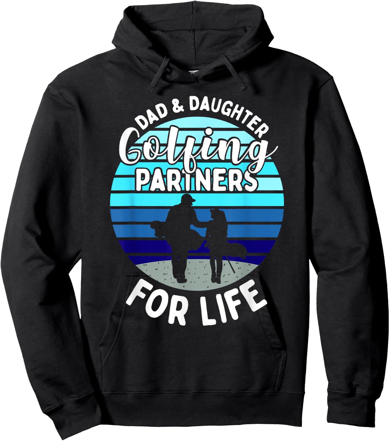 Dad And Daughter Golfing Golf Partners Matching Outfits Hoodie - Hoodie | Black