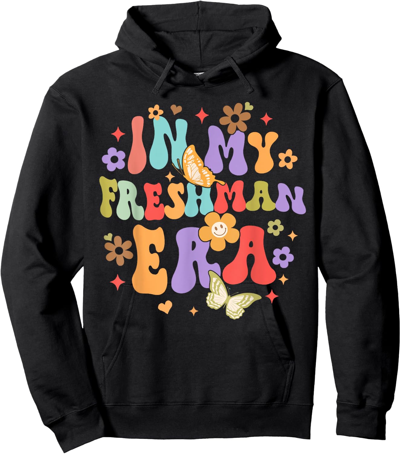 College University Back To School Funny In My Freshman Era Hoodie - Hoodie | Black