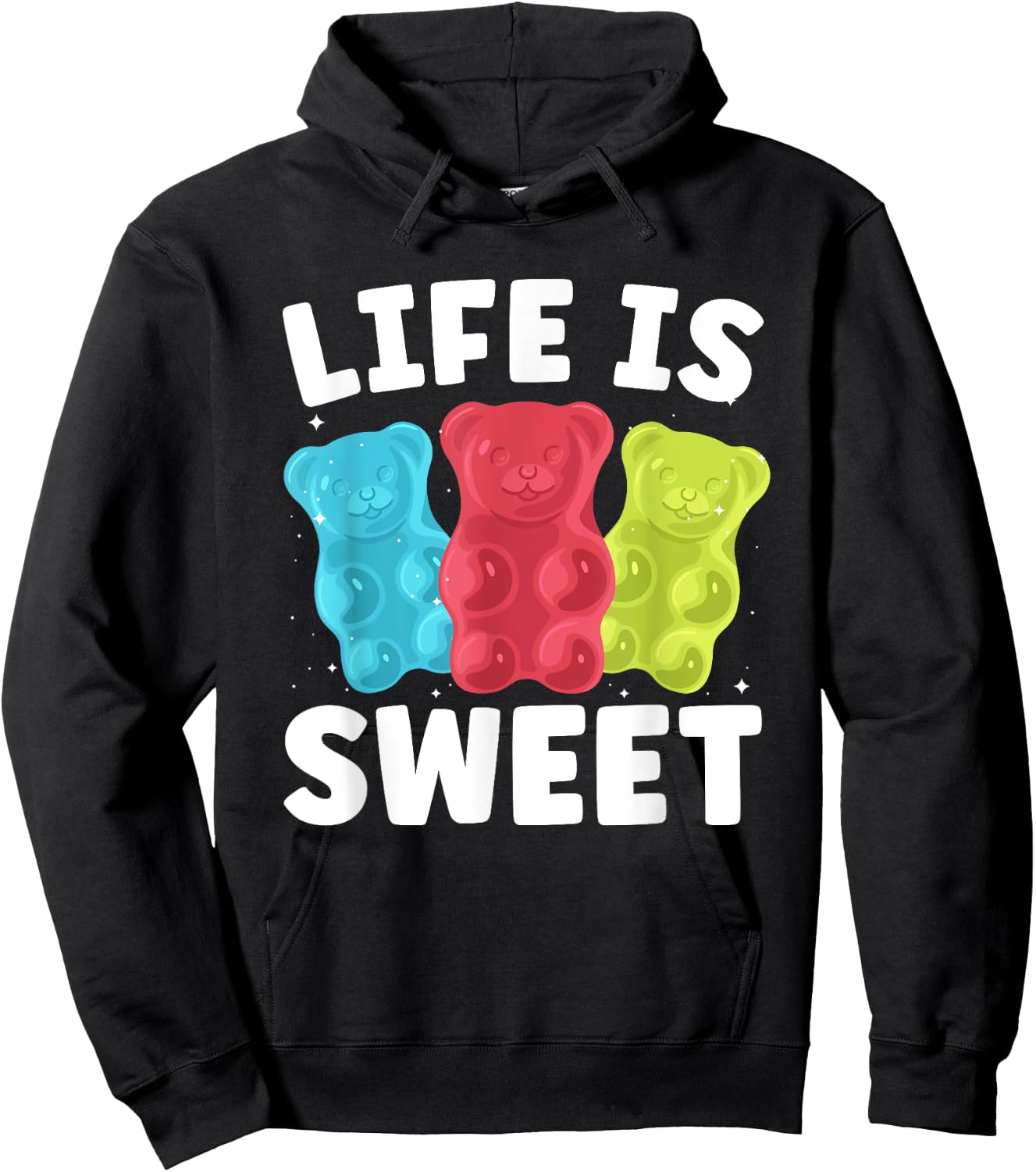 Cool Gummy Bear Art Girls Kids Candy Lover Gummies Hoodie - Hoodie | Black