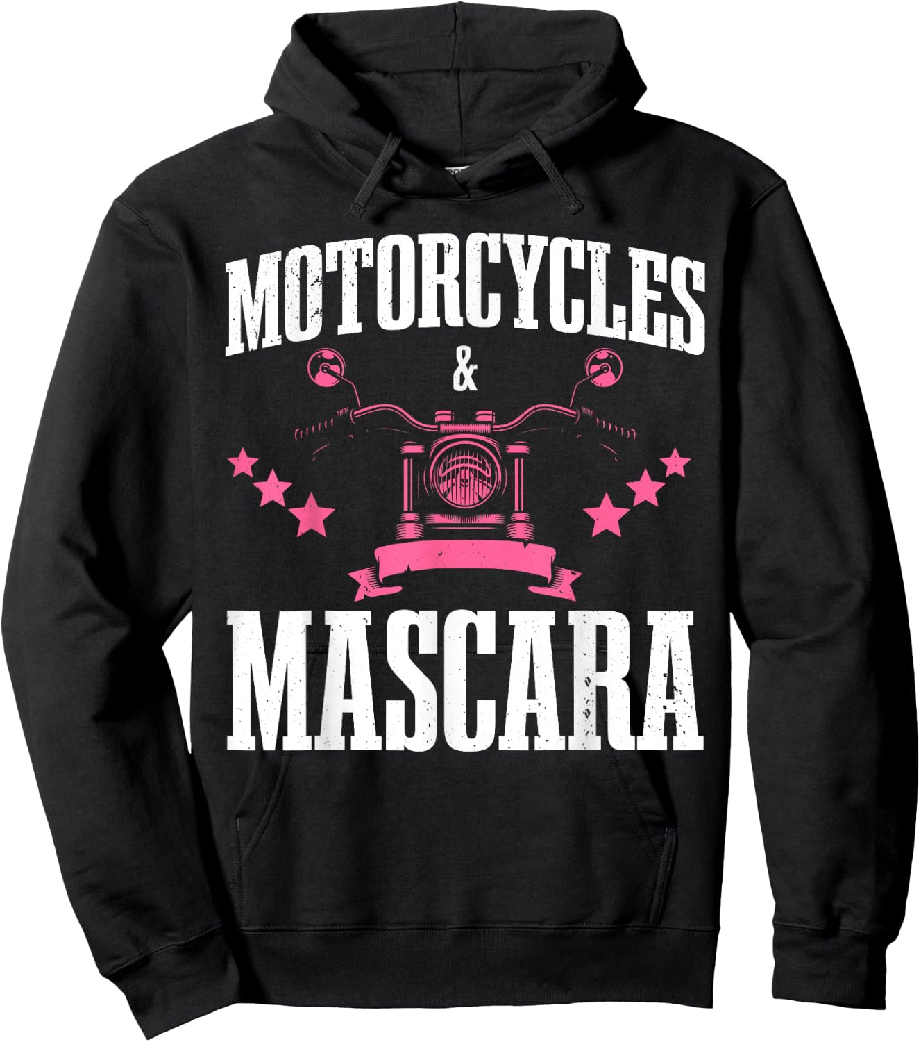 Cool Motorcycles And Mascara Girls Makeup Bikers Hoodie - Hoodie | Black