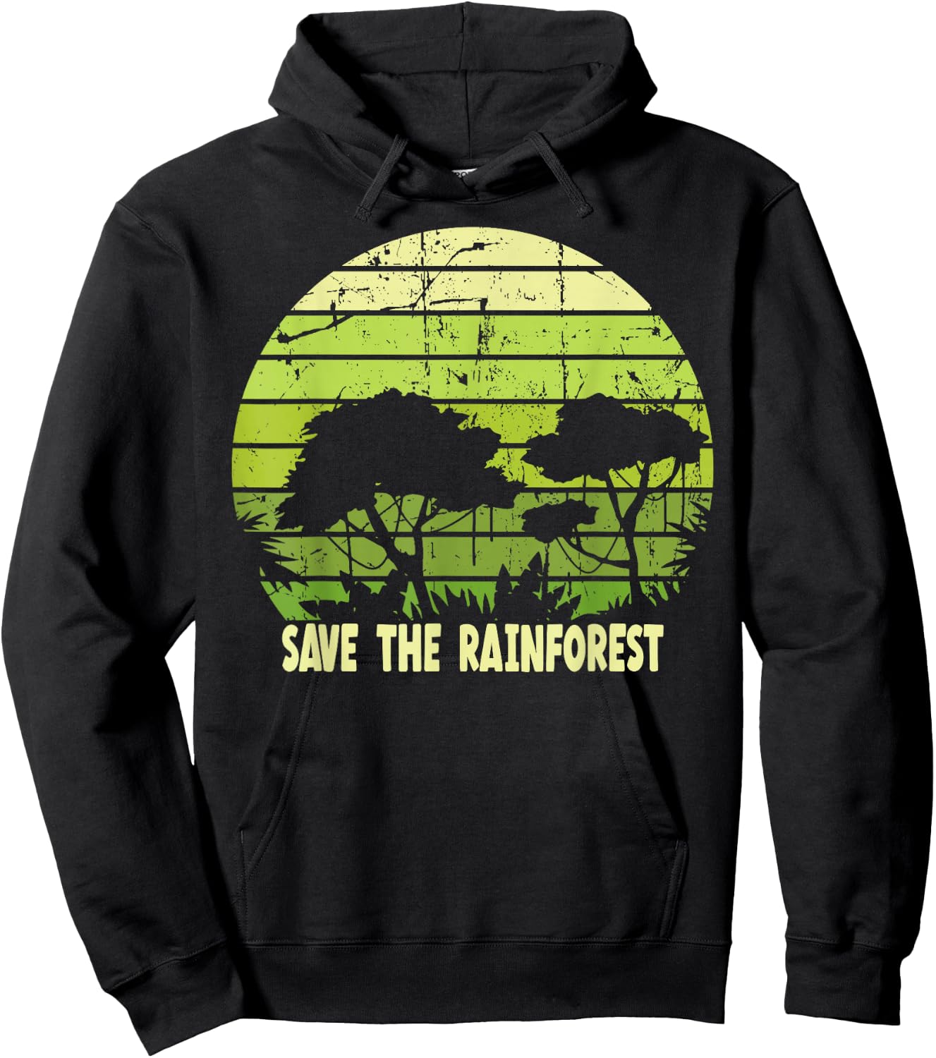 Save the Rainforest Environmental Awareness Novelty Hoodie - Hoodie | Black
