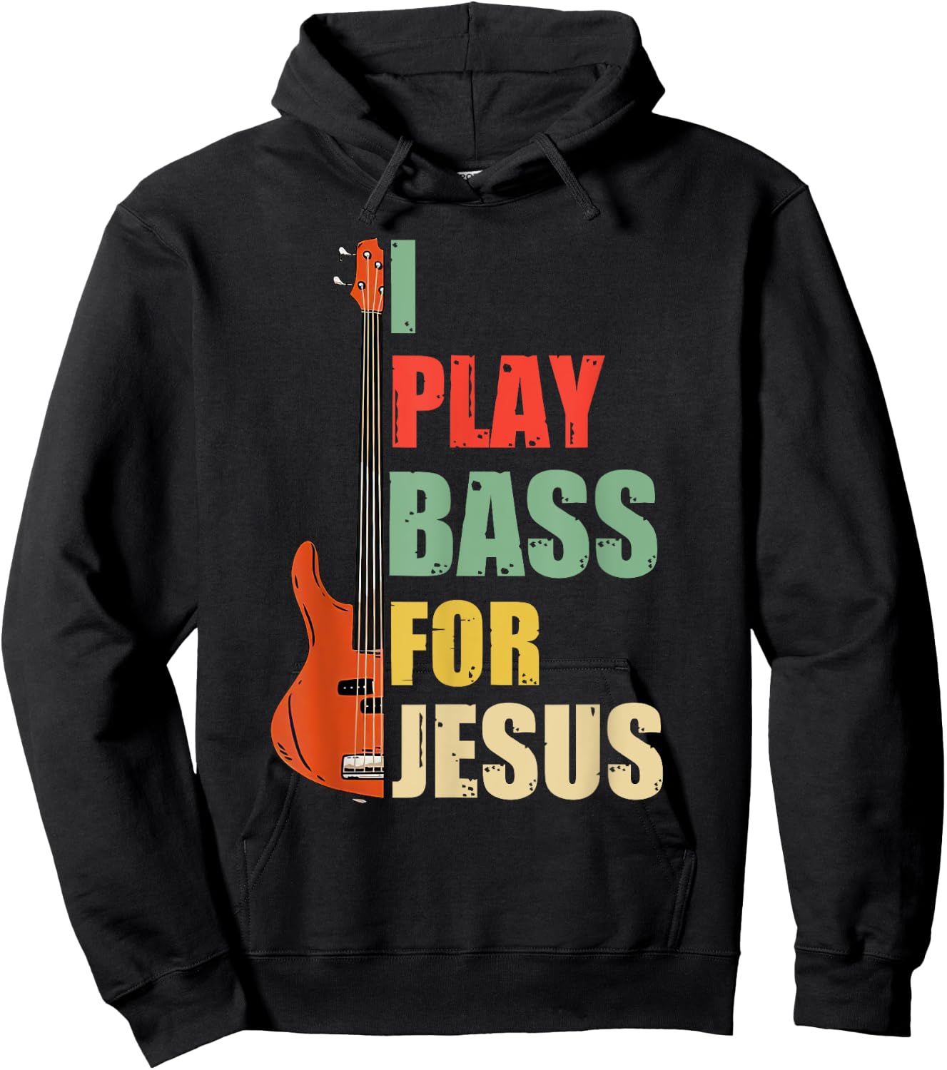 I Play Bass For Jesus Hoodie - Hoodie | Black