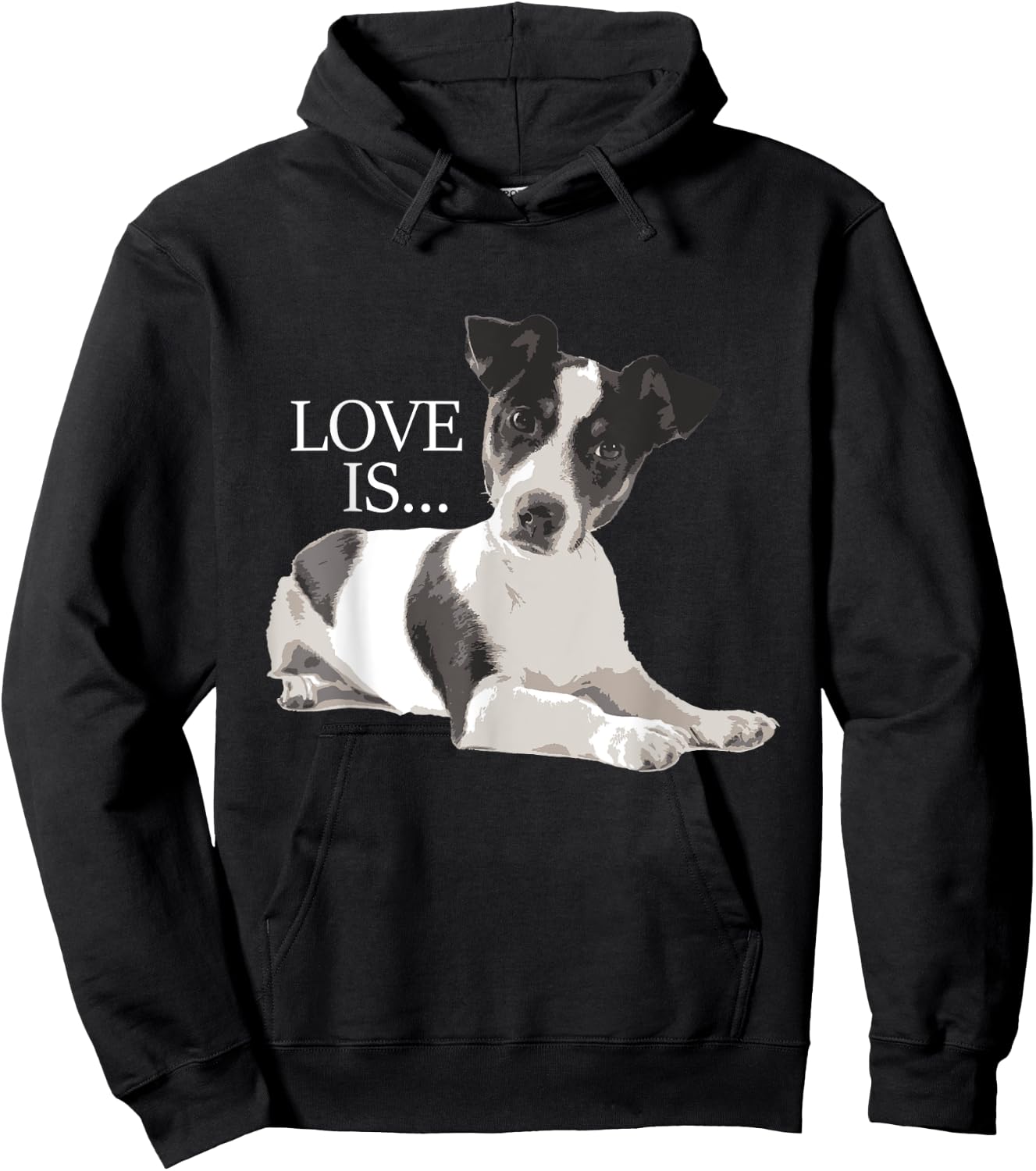 Love Is - Jack Russell Terrier Puppy Animal Lover Pet Owner Hoodie - Hoodie | Black