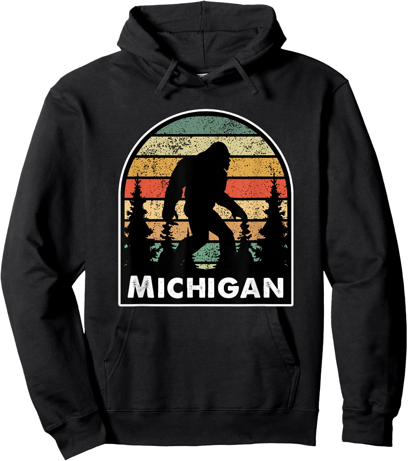 Michigan and a Bigfoot, or a Sasquatch Hoodie - Hoodie | Black