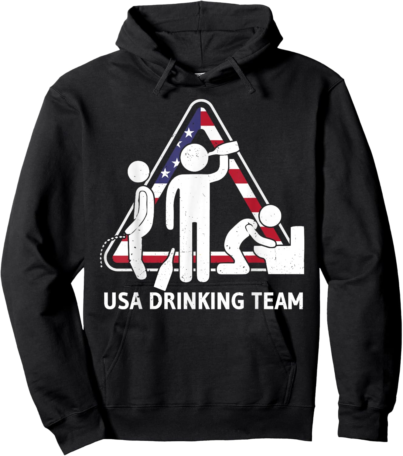USA Drinking Team Shirt Beer Funny Hoodie - Hoodie | Black
