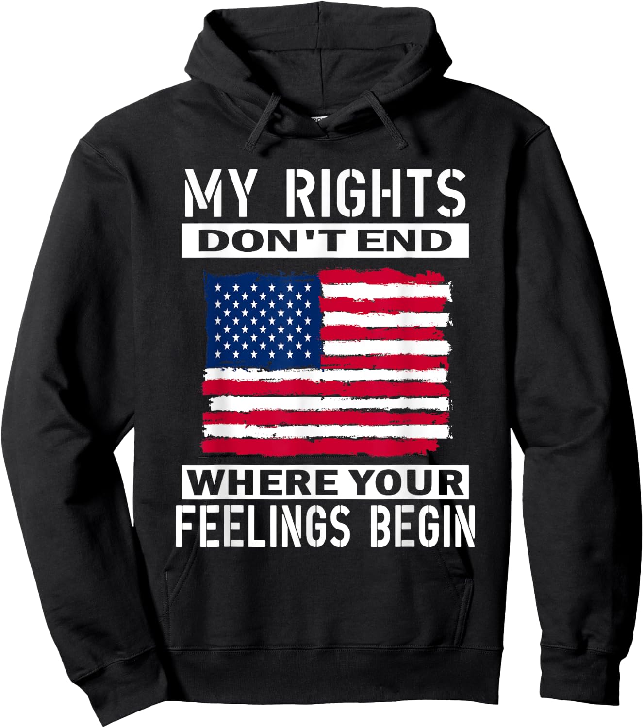 My Rights Don't End Where Your Feelings Begin, Usa Flag Men Hoodie - Hoodie | Black