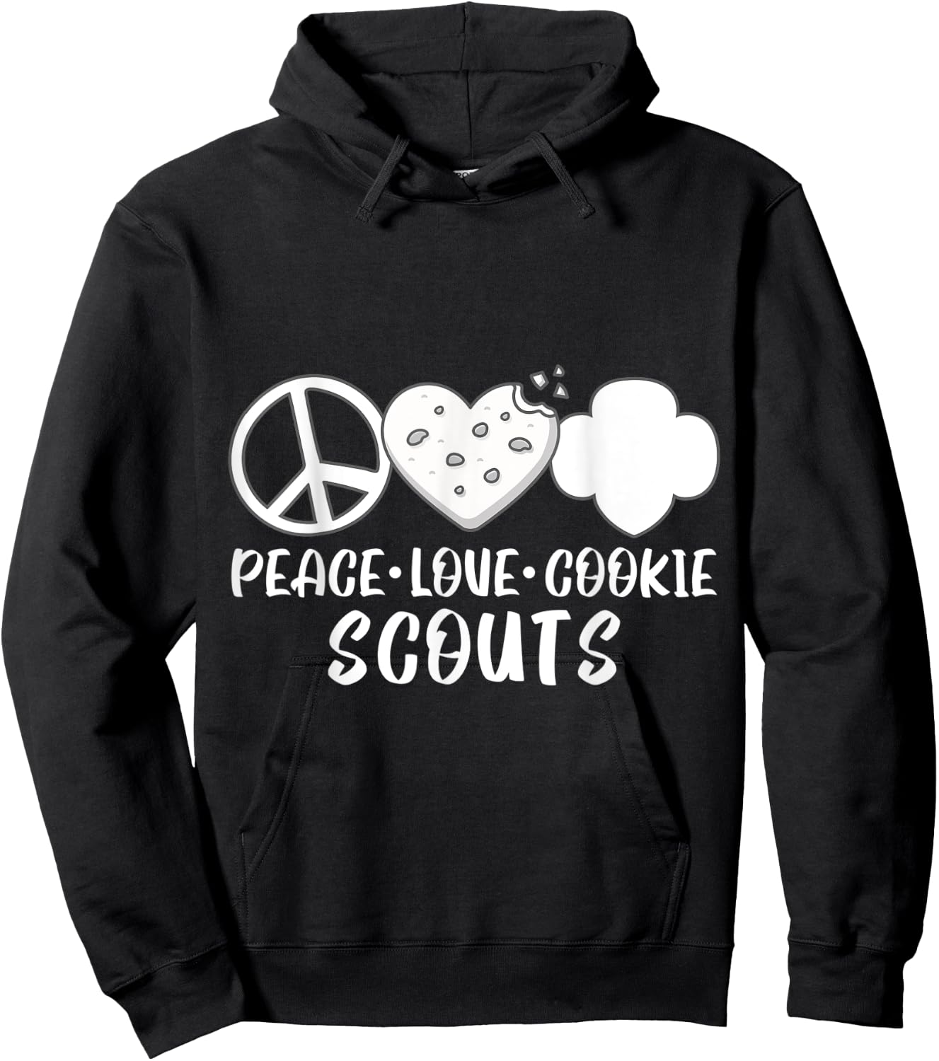 Peace Love Cookie Scouts Hoodie - Hoodie | Black