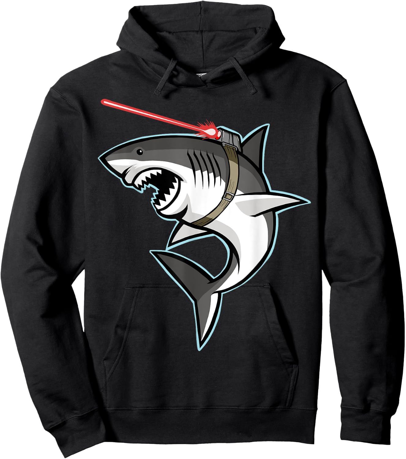 Laser Shark Shark with Laser Beam Hoodie - Hoodie | Black