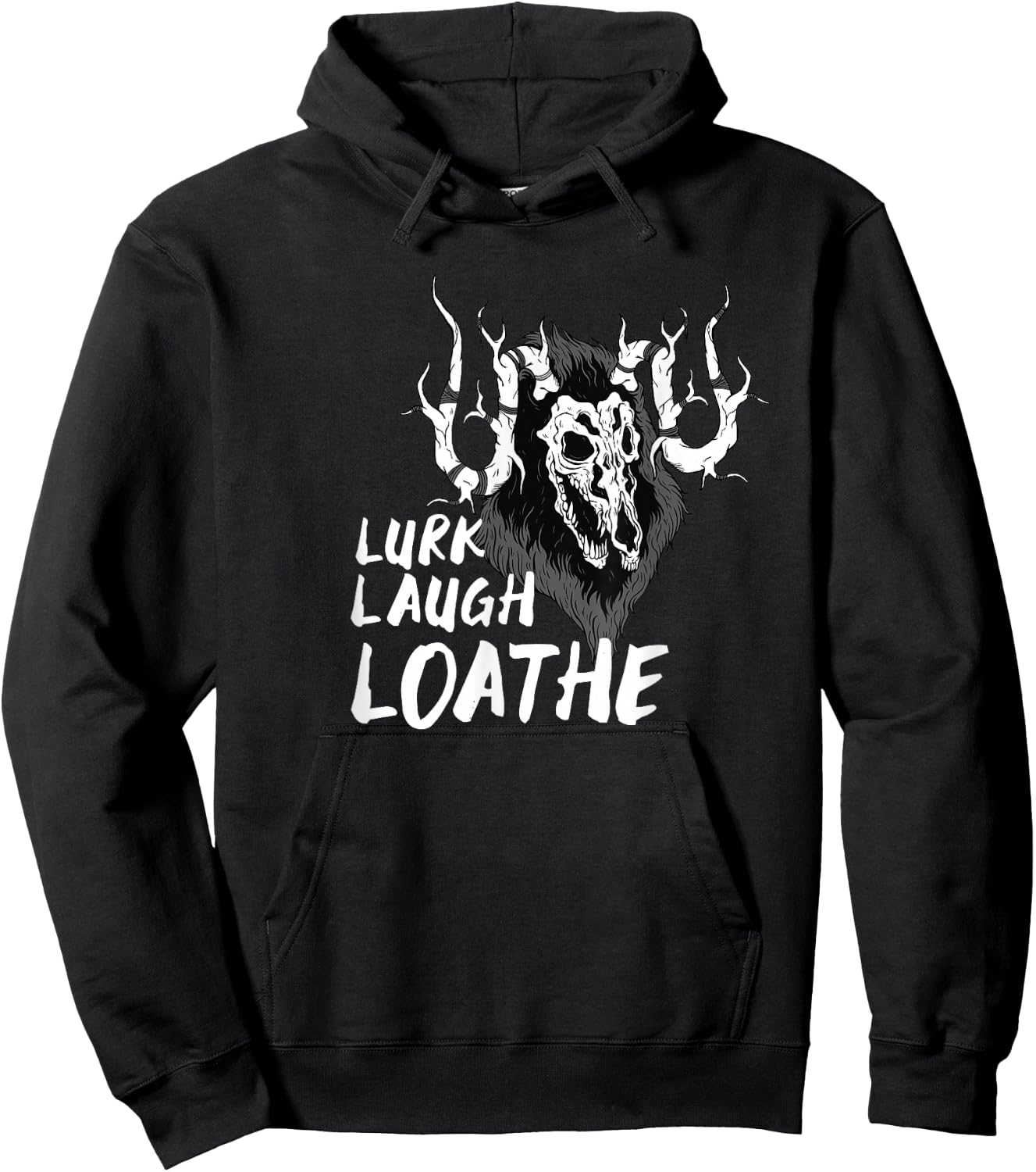 Wendigo Lurk Laugh Loathe Hoodie - Hoodie | Black