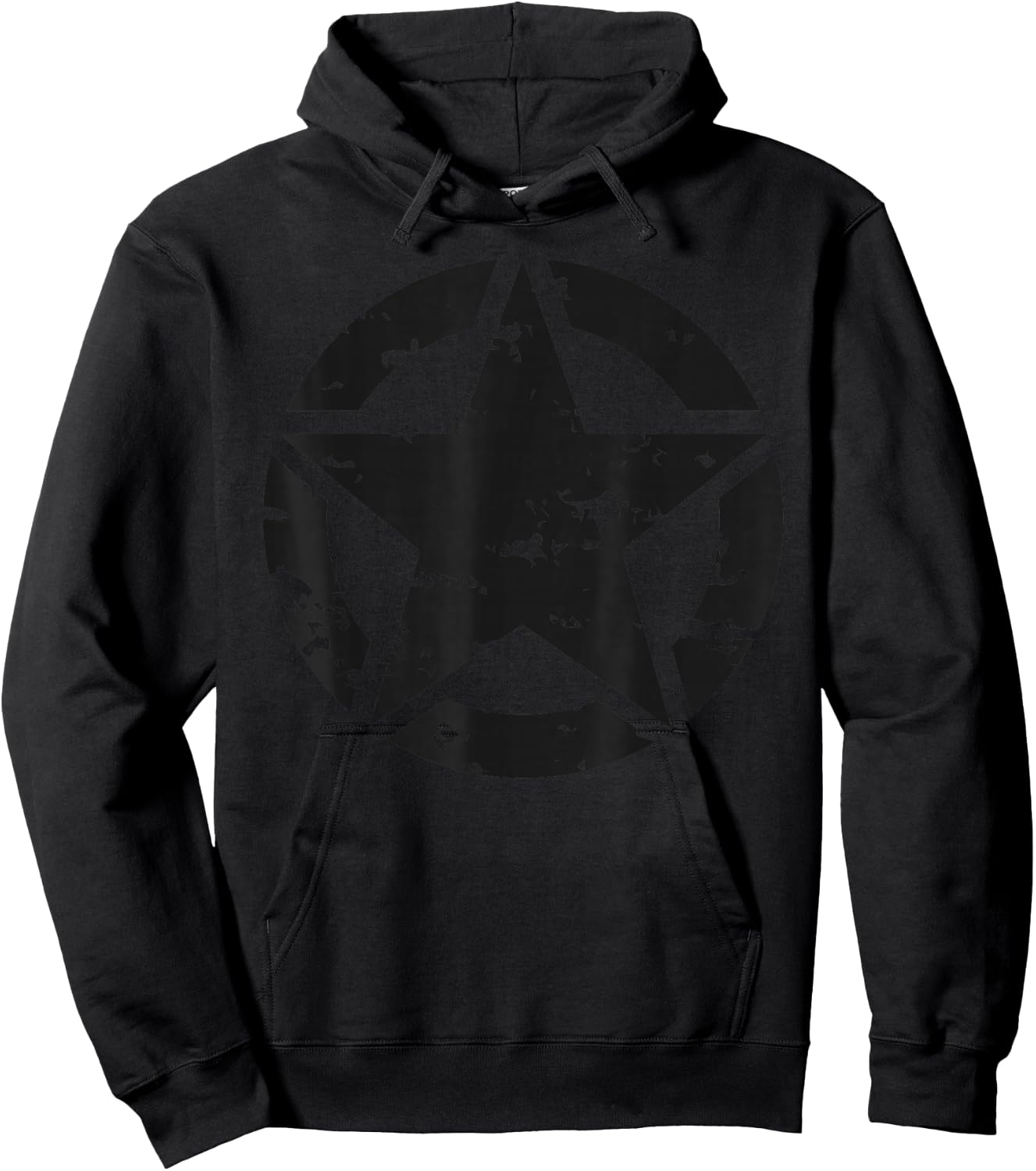 US Army star, Distressed army star, Army star Hoodie - Hoodie | Black
