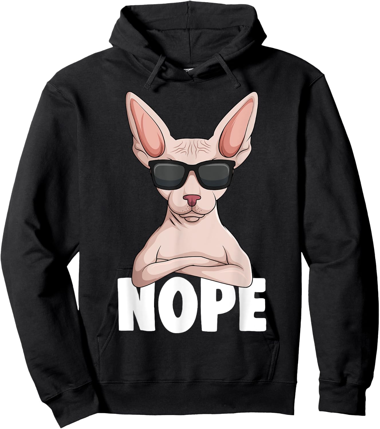 Sphynx Cat Sphinx Hairless Cat Hoodie - Hoodie | Black