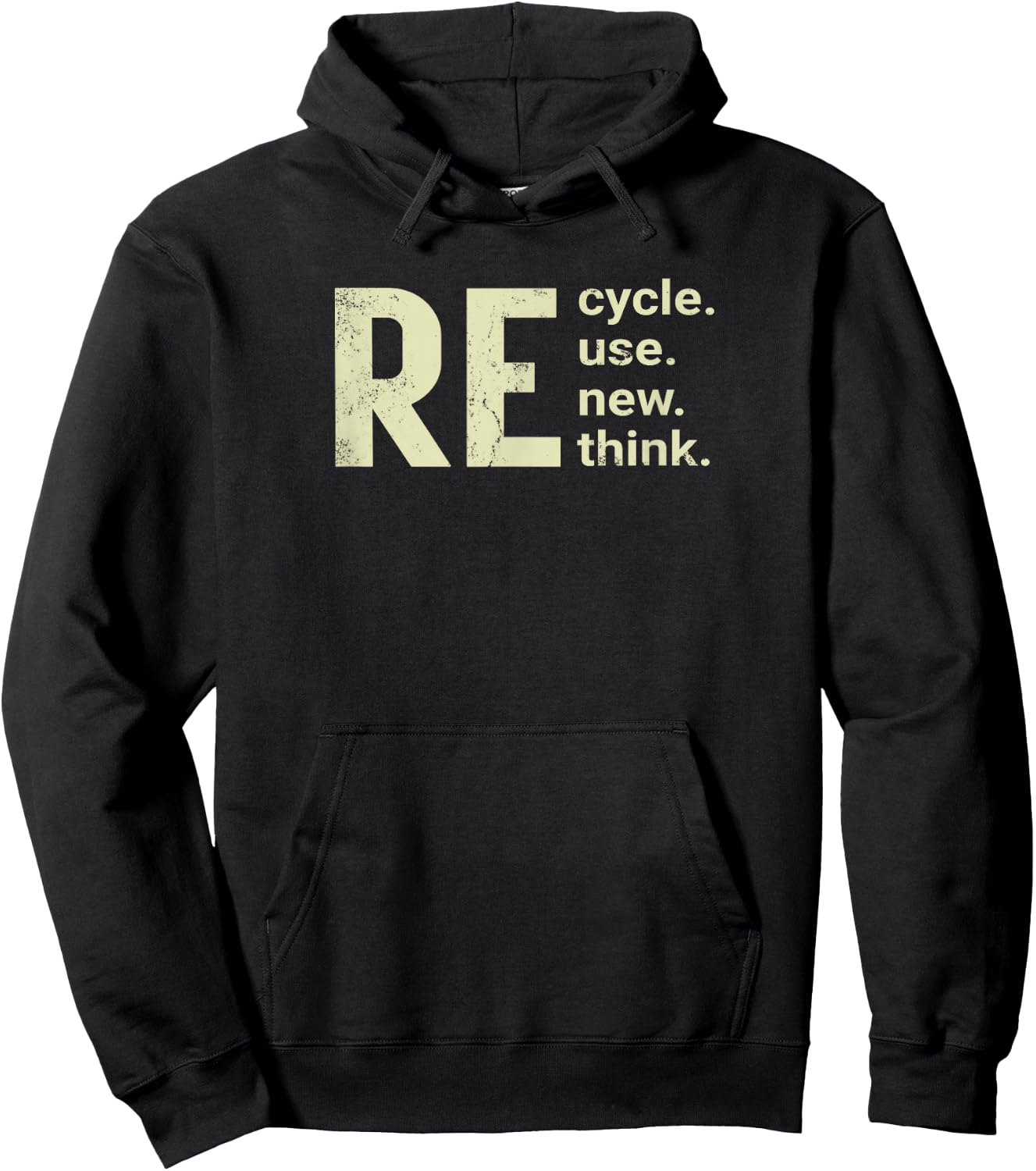 RE Cycle Use New Think Hoodie - Hoodie | Black