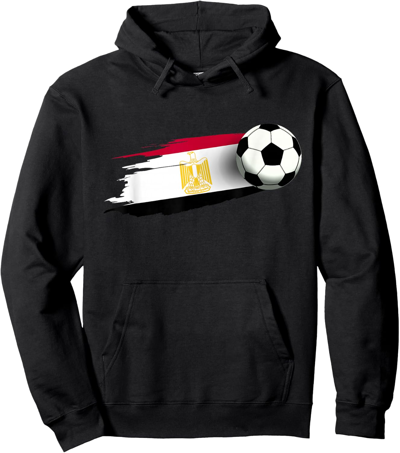 Egypt Flag Jersey Egyptian Soccer Team Egyptian Hoodie - Hoodie | Black