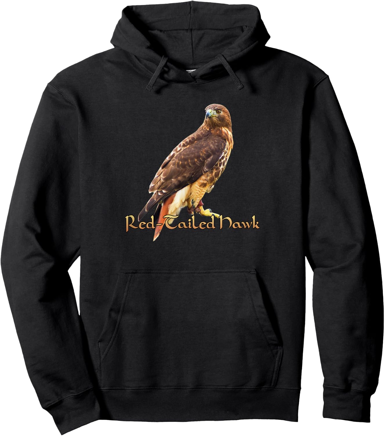 Red Tailed Hawk Wildlife Hoodie - Hoodie | Black