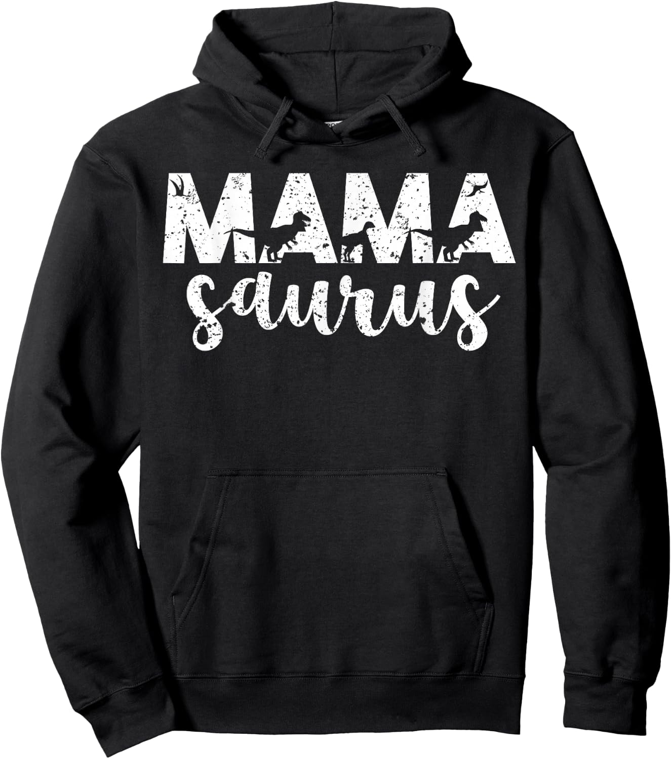 Mama Saurus T Rex Dinosaur Mama Saurus Mother's Day Best Mom Hoodie - Hoodie | Black
